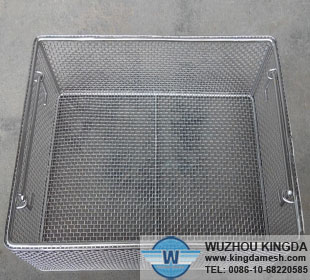 Wire mesh baskets for storage