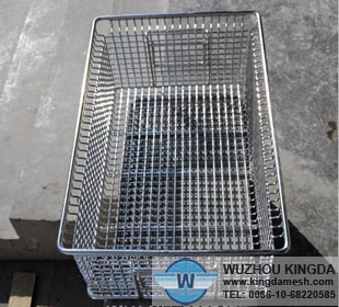 Wire mesh baskets for storage