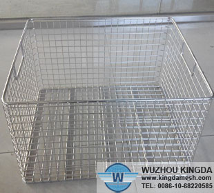 Wire mesh baskets for storage