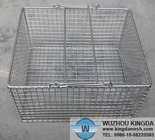 Wire mesh baskets for storage