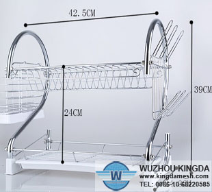 Chrome finish dish rack