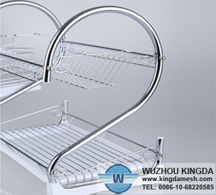 Chrome finish dish rack