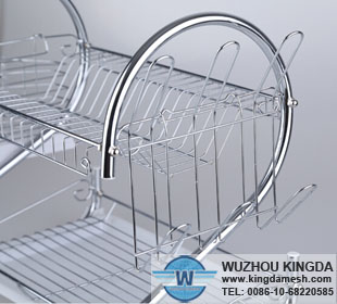 Chrome finish dish rack