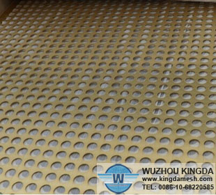 Perforated copper screen
