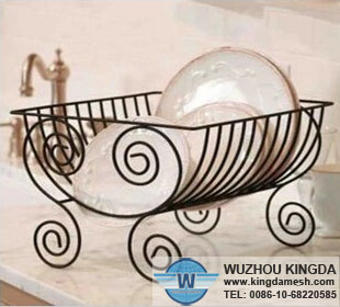 Black iron dish rack