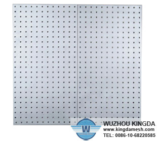 Galvanized steel pegboard