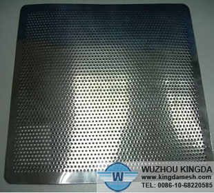 Stainless steel plate with holes