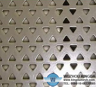 Perforated metal screens triangular holes