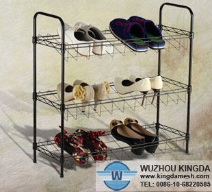 Mesh shoe rack