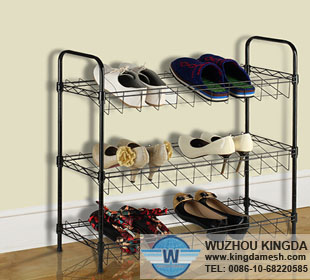 Mesh shoe rack