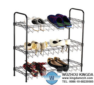 Mesh shoe rack