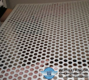 Steel plate with holes