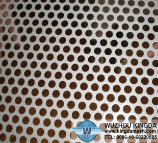 Steel plate with holes