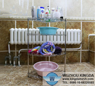 Stainless steel corner shelf