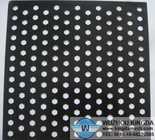 Powder coated perforated steel panels