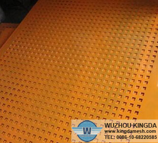 Powder coated perforated steel panels