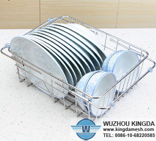 Dish rack above sink