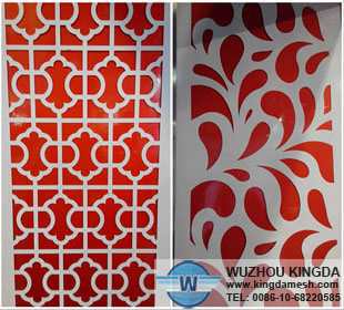 Decorative metal screen panels