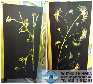 Decorative metal screen panels