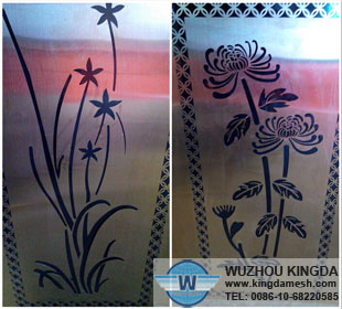 Decorative metal screen panels