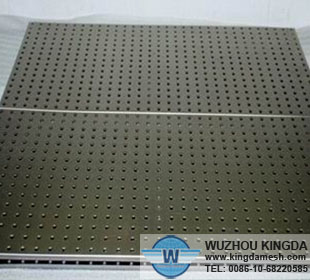 Perforated metal fence panels