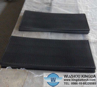 Black powder coated perforated sheet