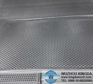 Black powder coated perforated sheet