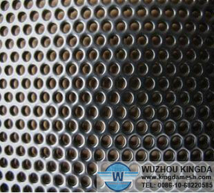 Black powder coated perforated sheet