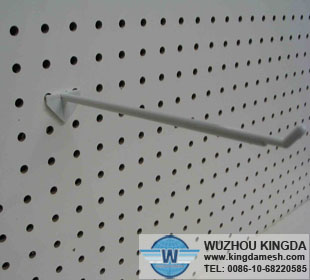 Perforated steel pegboard