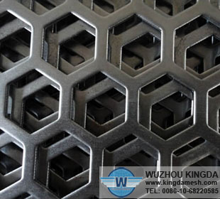 Hexagon perforated metal sheet