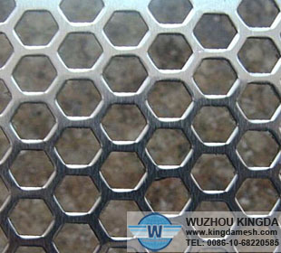 Hexagon perforated metal sheet