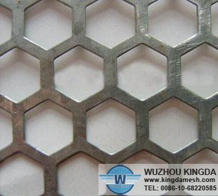 Hexagon perforated metal sheet