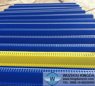 Wind break panel perforated