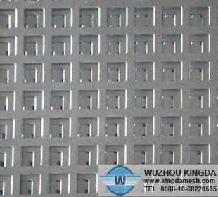 Square hole perforated stainless steel sheet