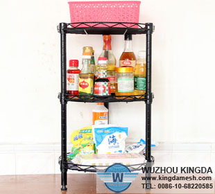 Round metal wire kitchen rack