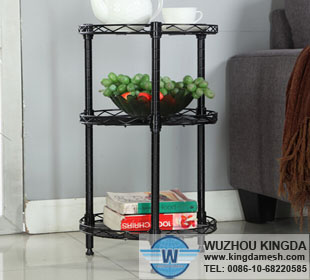 Round metal wire kitchen rack