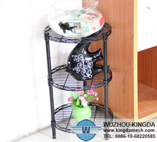 Round metal wire kitchen rack