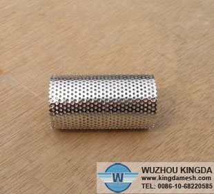 Filter tube perforated metal