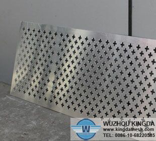 Perforated sheet metal screen decorative