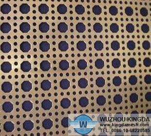 Perforated sheet metal screen decorative