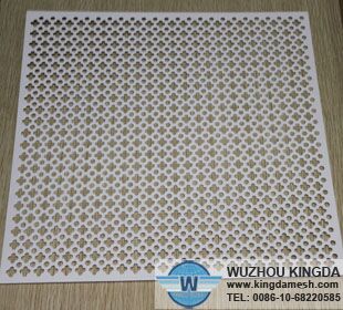 Perforated sheet metal screen decorative