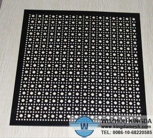 Perforated sheet metal screen decorative