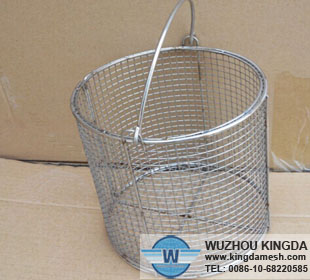 Round stainless steel wire mesh baskets