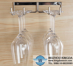 Wall mount wine glass holder