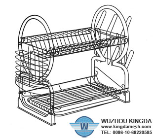 Powder coated dish drainer