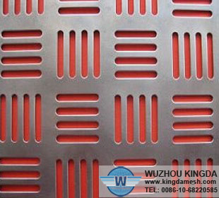 Slotted hole perforated metal sheet