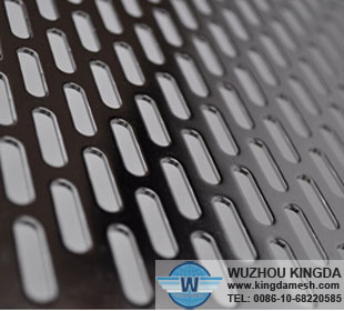 Slotted hole perforated metal sheet