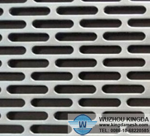 Slotted hole perforated metal sheet