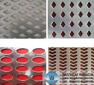 Metal sheets with hole patterns