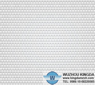 White perforated metal sheet